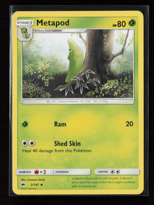 Metapod Uncommon SM - Burning Shadows 2/147 LP