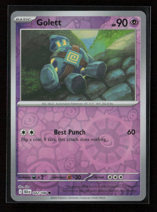 Golett Common SV: Black Bolt 042/086 NM - Kang's Collectibles