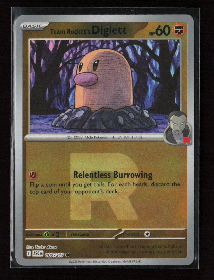 Team Rocket's Diglett (Team Rocket) Common ME: Ascended Heroes 100/217 NM