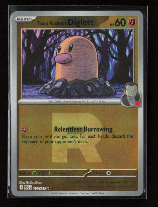 Team Rocket's Diglett (Team Rocket) Common ME: Ascended Heroes 100/217 NM