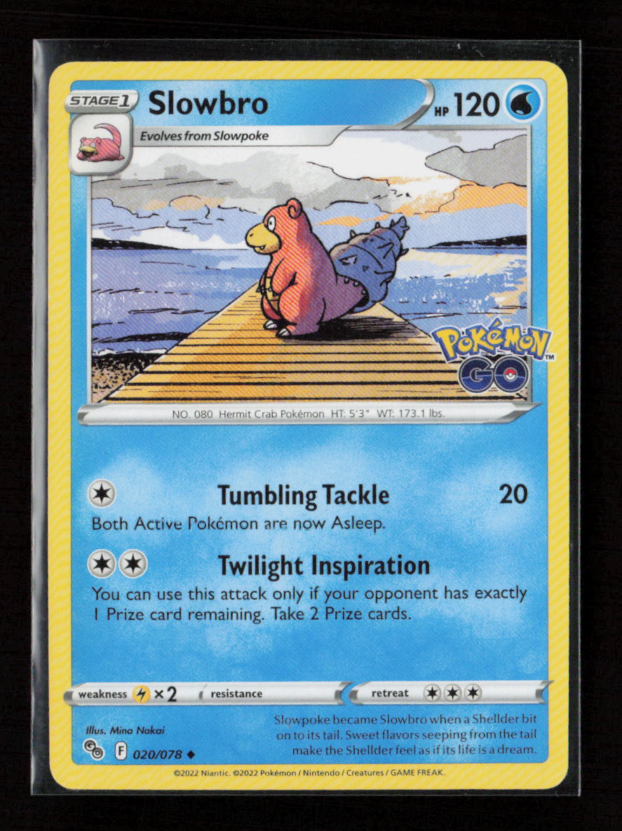 Slowbro Uncommon Pokemon GO 020/078 LP