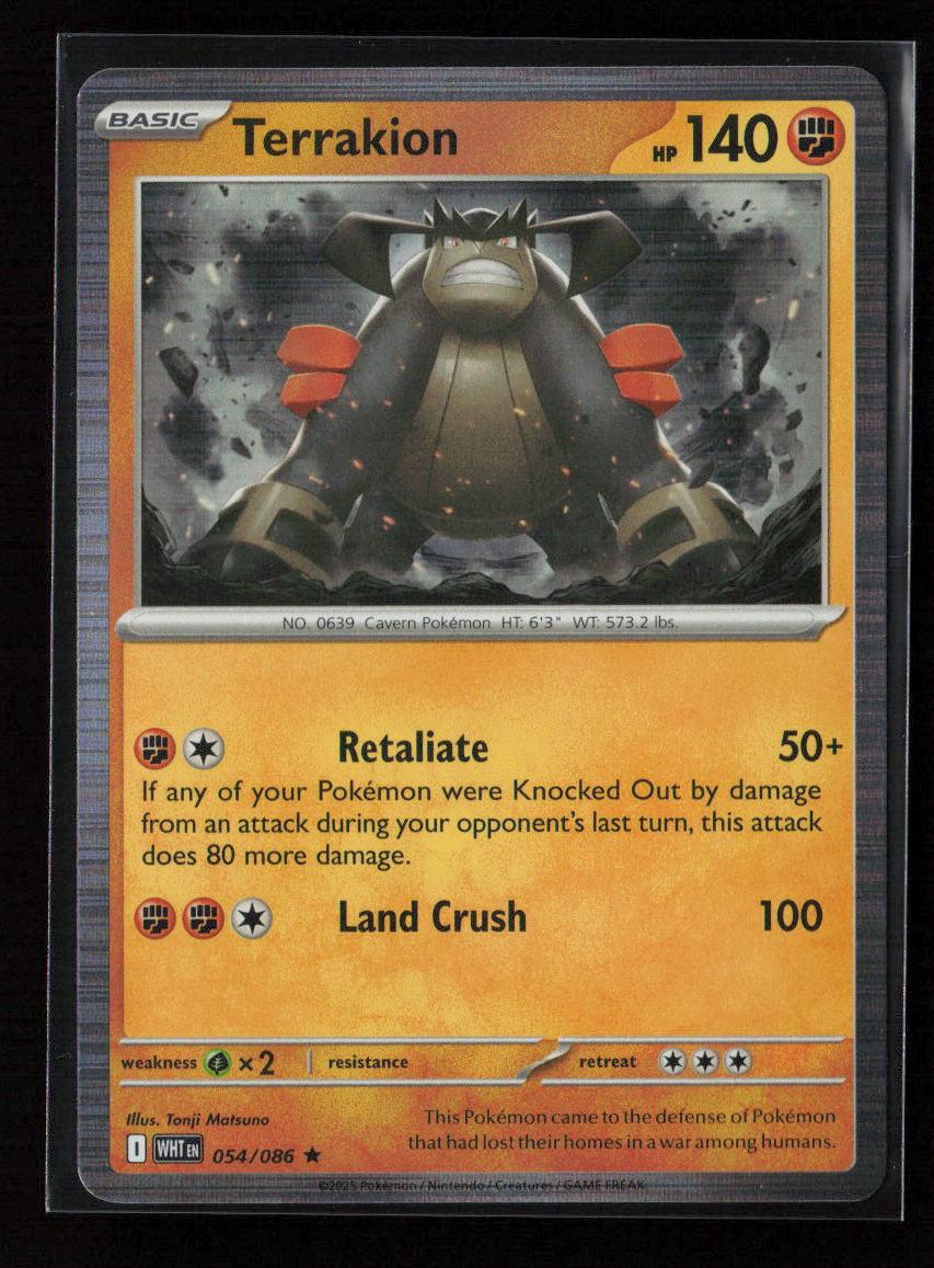 Terrakion Rare SV: White Flare 054/086 NM - Kang's Collectibles