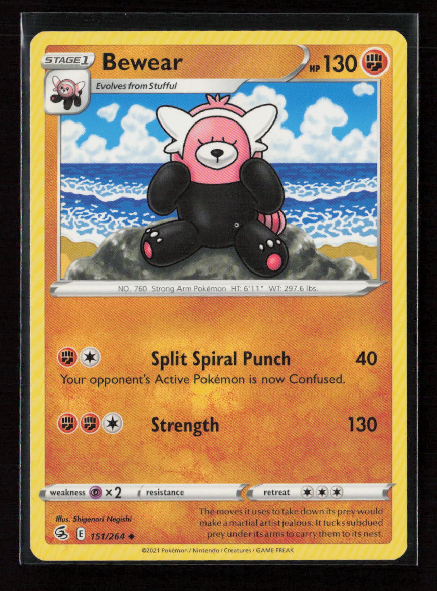 Bewear Uncommon SWSH08: Fusion Strike 151/264 LP