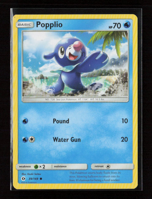 Popplio Common SM Base Set 39/149 LP