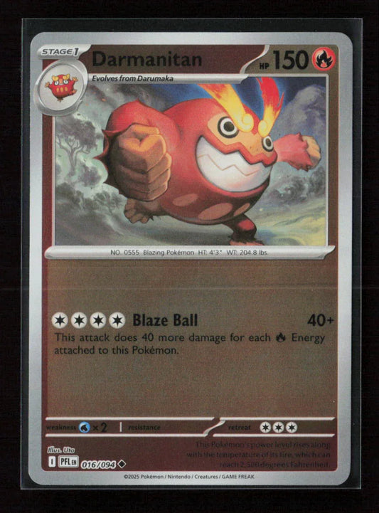 Darmanitan Uncommon ME02: Phantasmal Flames 016/094 NM - Kang's Collectibles