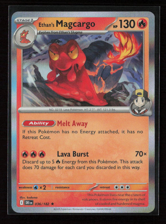 Ethan's Magcargo Rare SV10: Destined Rivals 036/182 NM