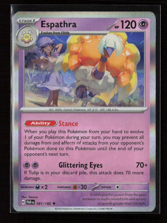 Espathra - Rare SV04: Paradox Rift 081/182 NM