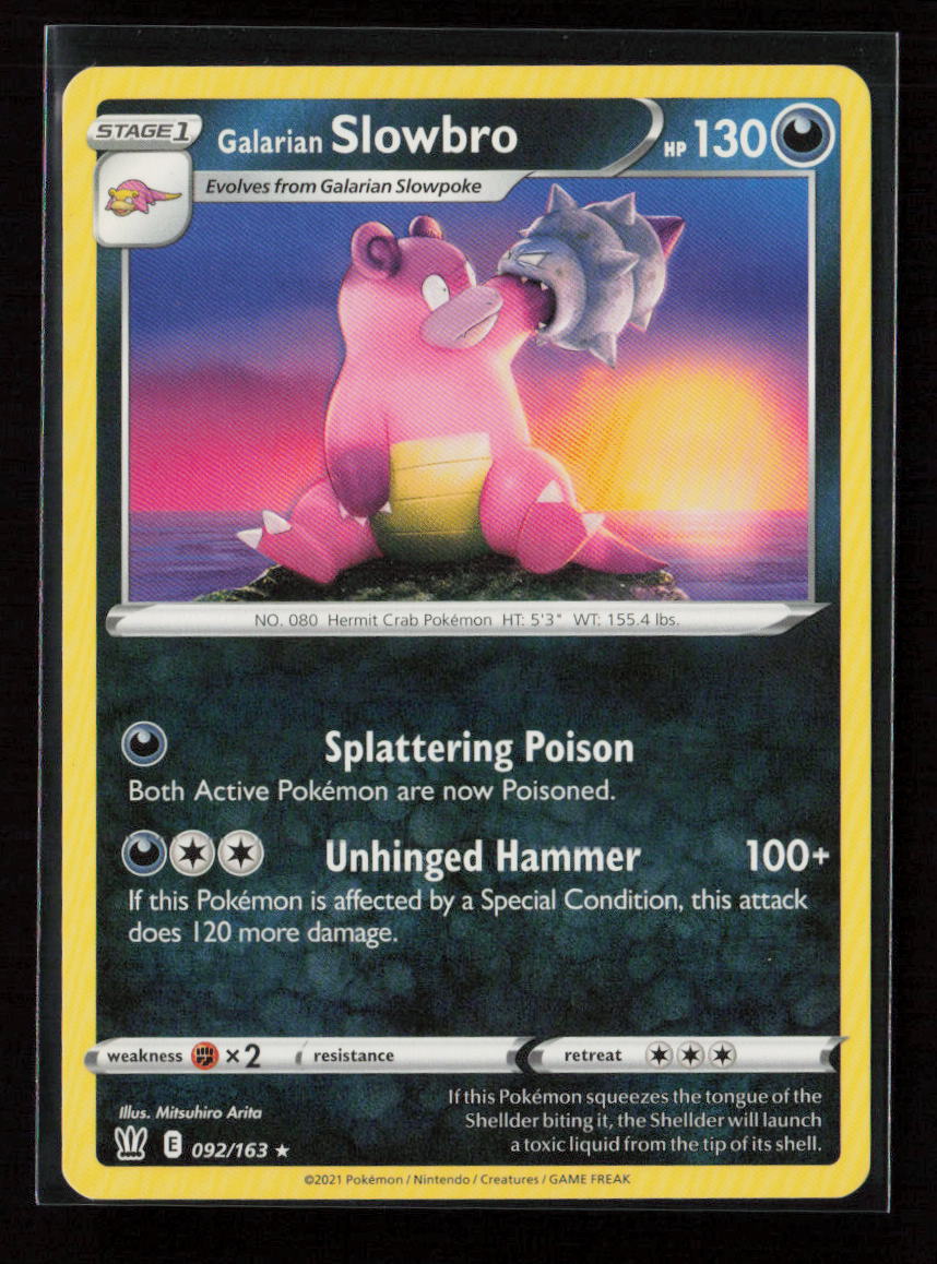 Galarian Slowbro Rare SWSH05: Battle Styles 092/163 LP