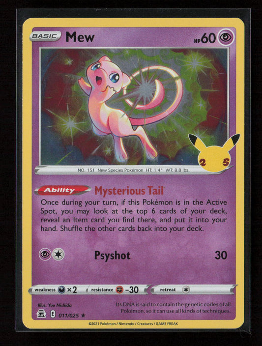 Mew Holo Rare Celebrations 011/025 NM