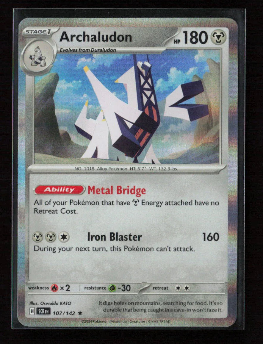 Archaludon - Rare SV07: Stellar Crown 107/142 NM - Kang's Collectibles