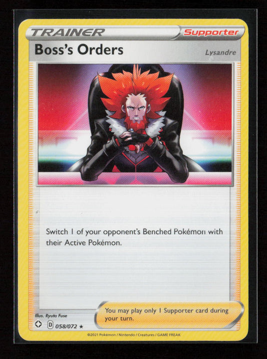 Boss's Orders Rare Shining Fates 058/072 LP