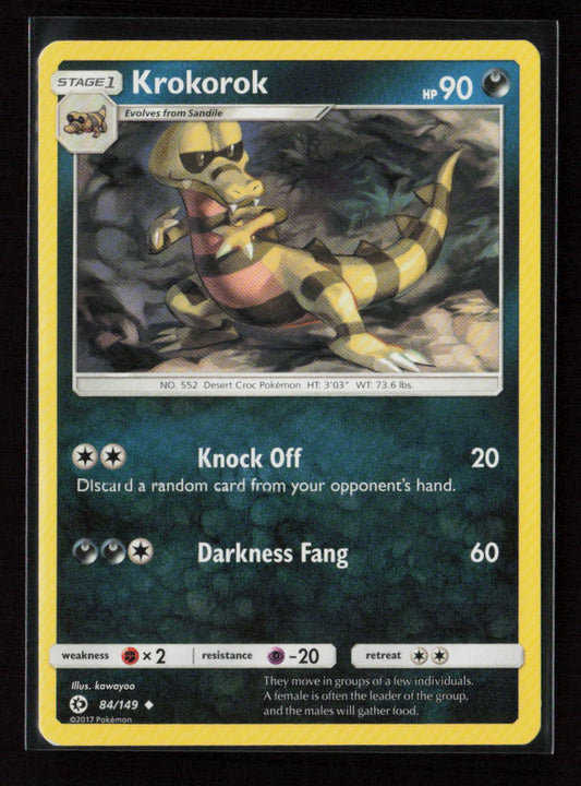 Krokorok Uncommon SM Base Set 84/149 LP