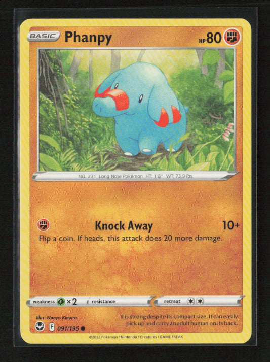 Phanpy Common SWSH12: Silver Tempest 091/195 LP