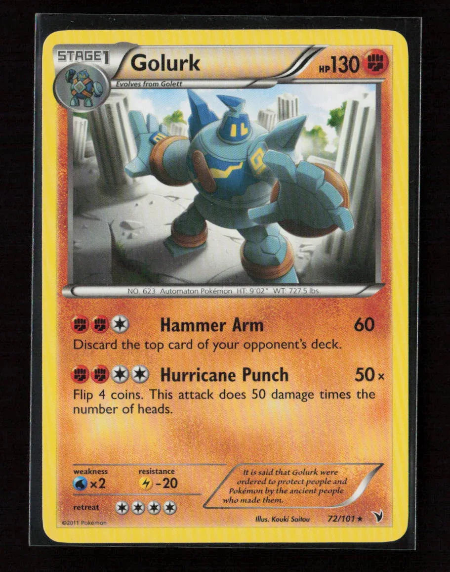 Golurk Rare Noble Victories 72/101 LP - Kang's Collectibles