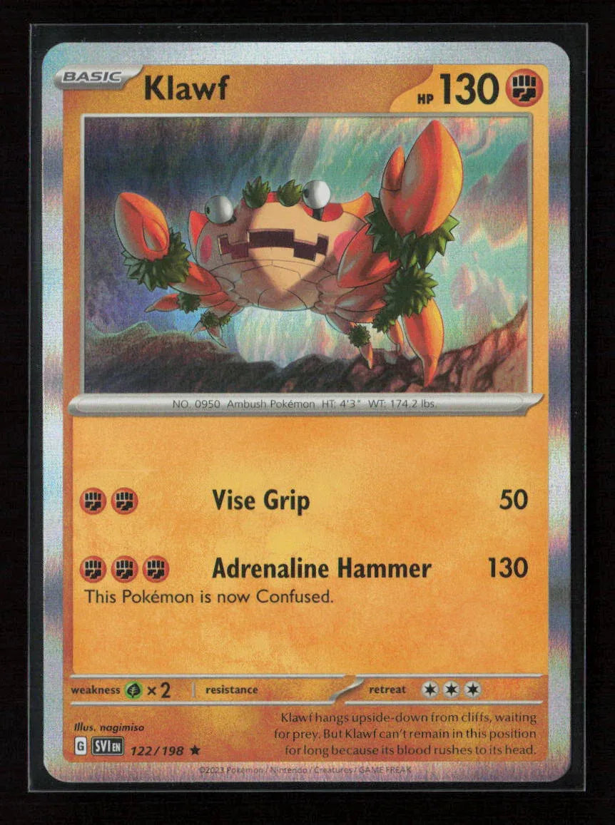 Klawf Rare SV01: Scarlet & Violet Base Set 122/198 NM - Kang's Collectibles