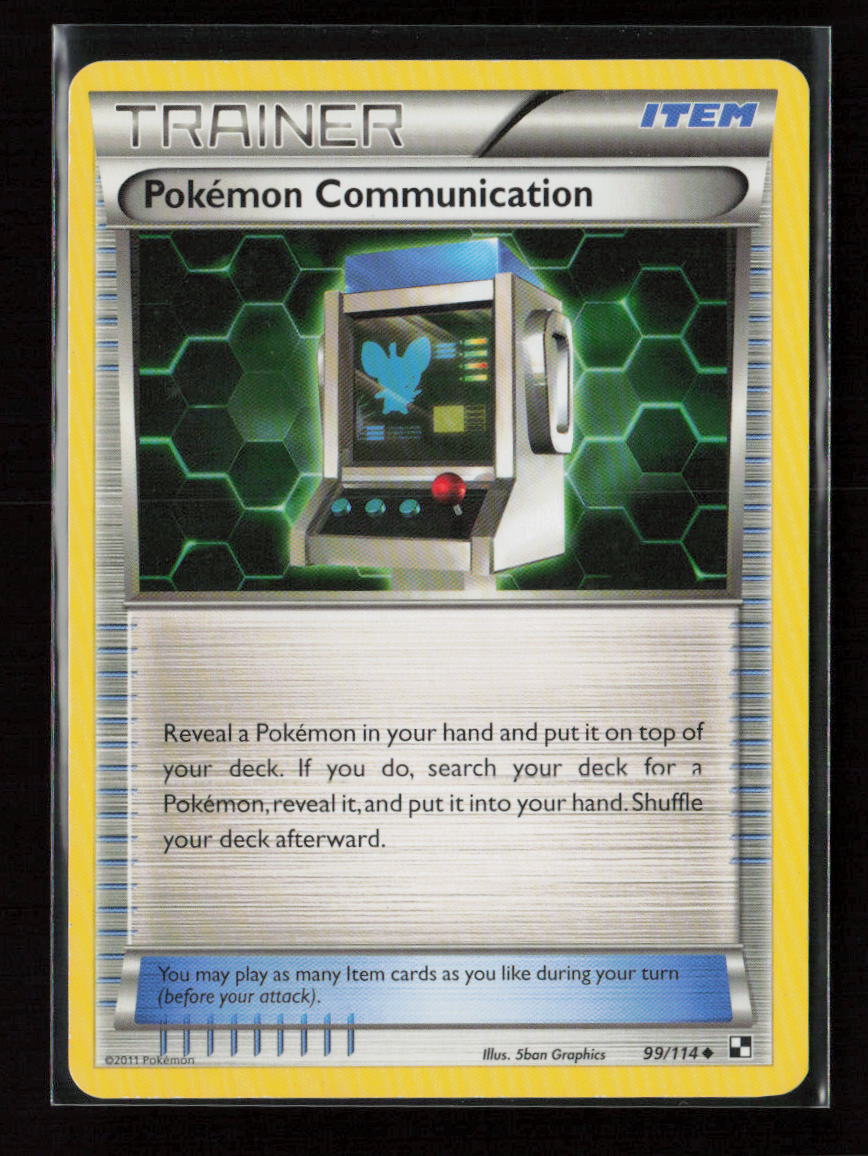 Pokemon Communication Uncommon Black and White 99/114 LP