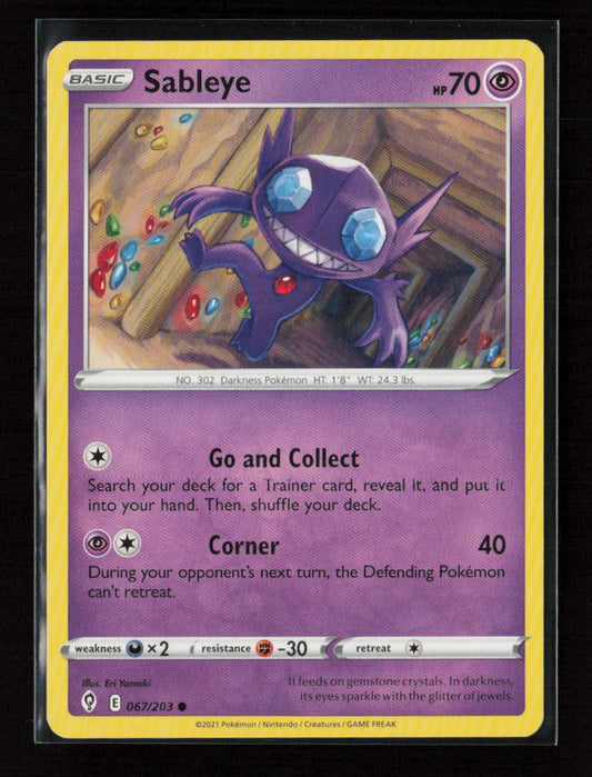 Sableye Common SWSH07: Evolving Skies 067/203 LP