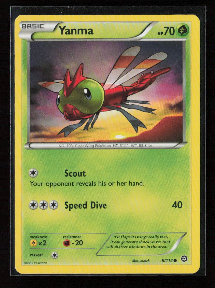 Yanma Common XY - Steam Siege 6/114 LP - Kang's Collectibles