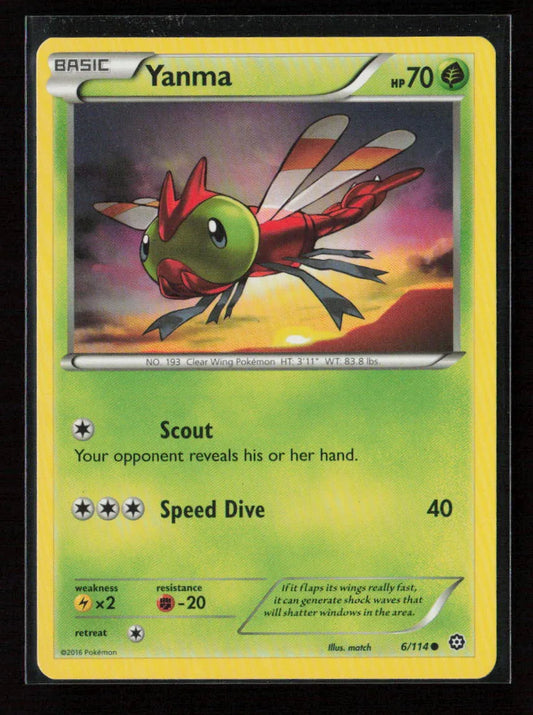 Yanma Common XY - Steam Siege 6/114 LP - Kang's Collectibles
