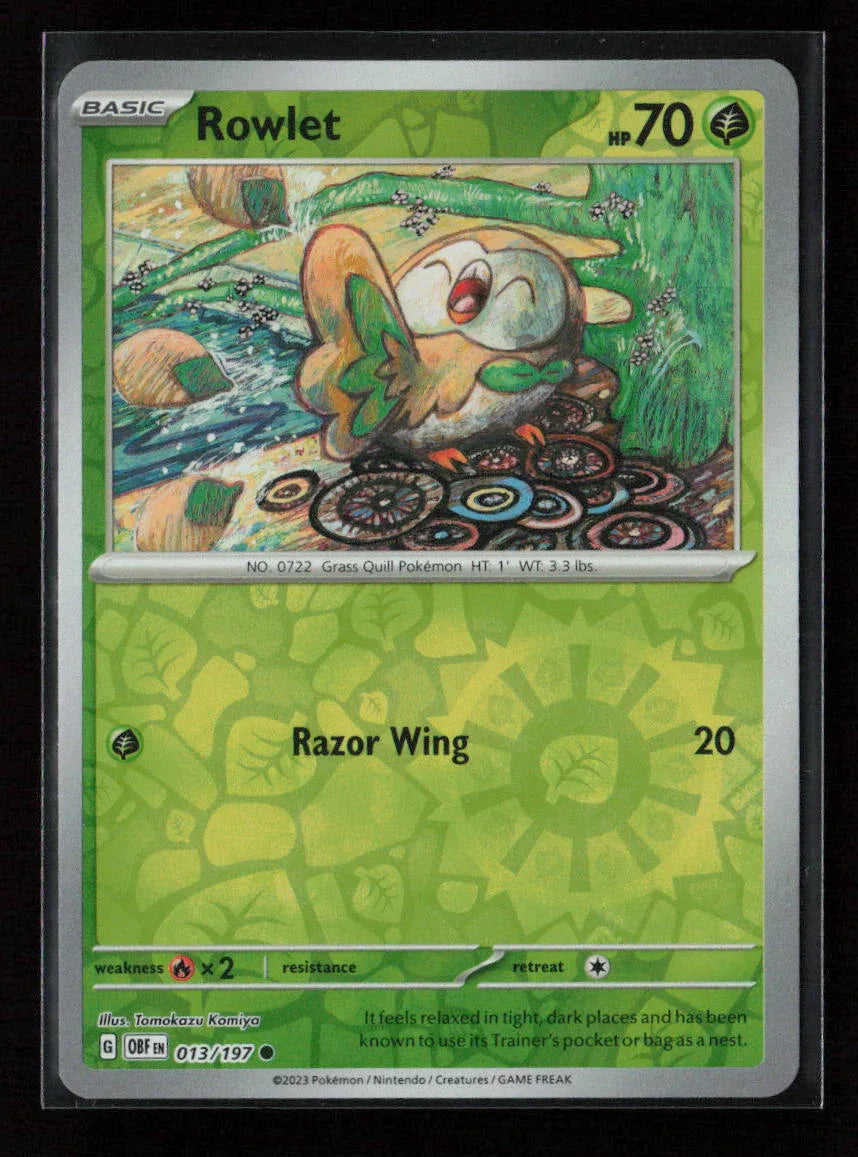 Rowlet Common SV03: Obsidian Flames 013/197 NM