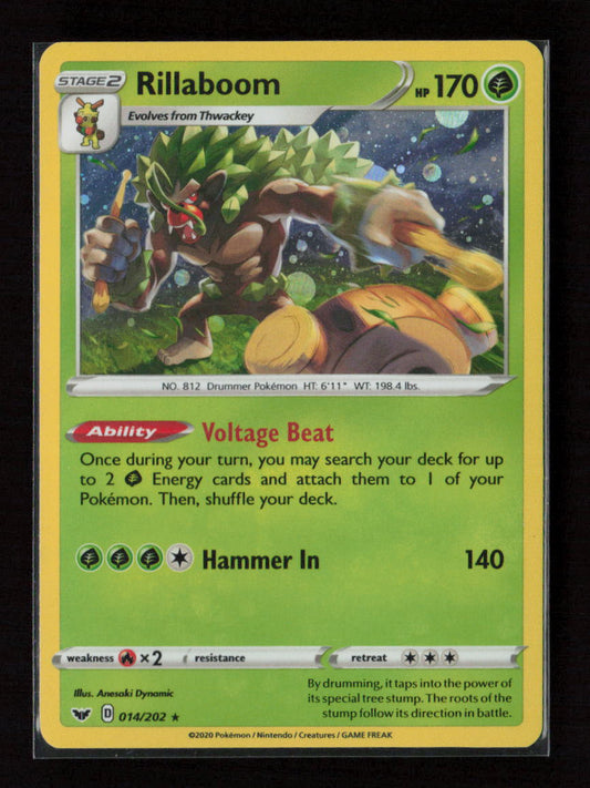 Rillaboom (014) Holo Rare SWSH01: Sword & Shield Base Set 014/202 NM
