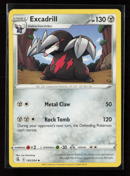 Excadrill Uncommon SWSH08: Fusion Strike 183/264 LP