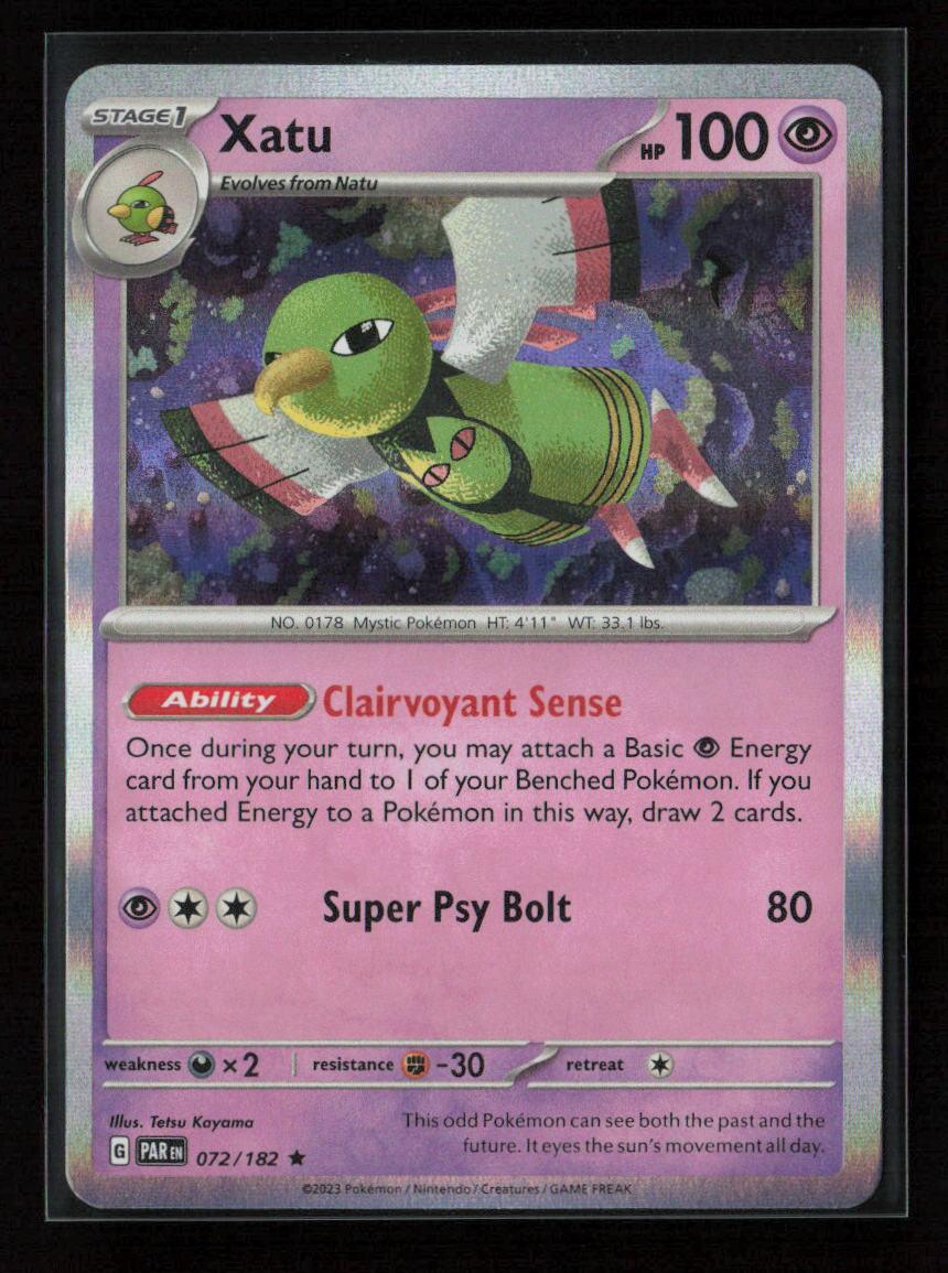 Xatu Rare SV04: Paradox Rift 072/182 NM - Kang's Collectibles