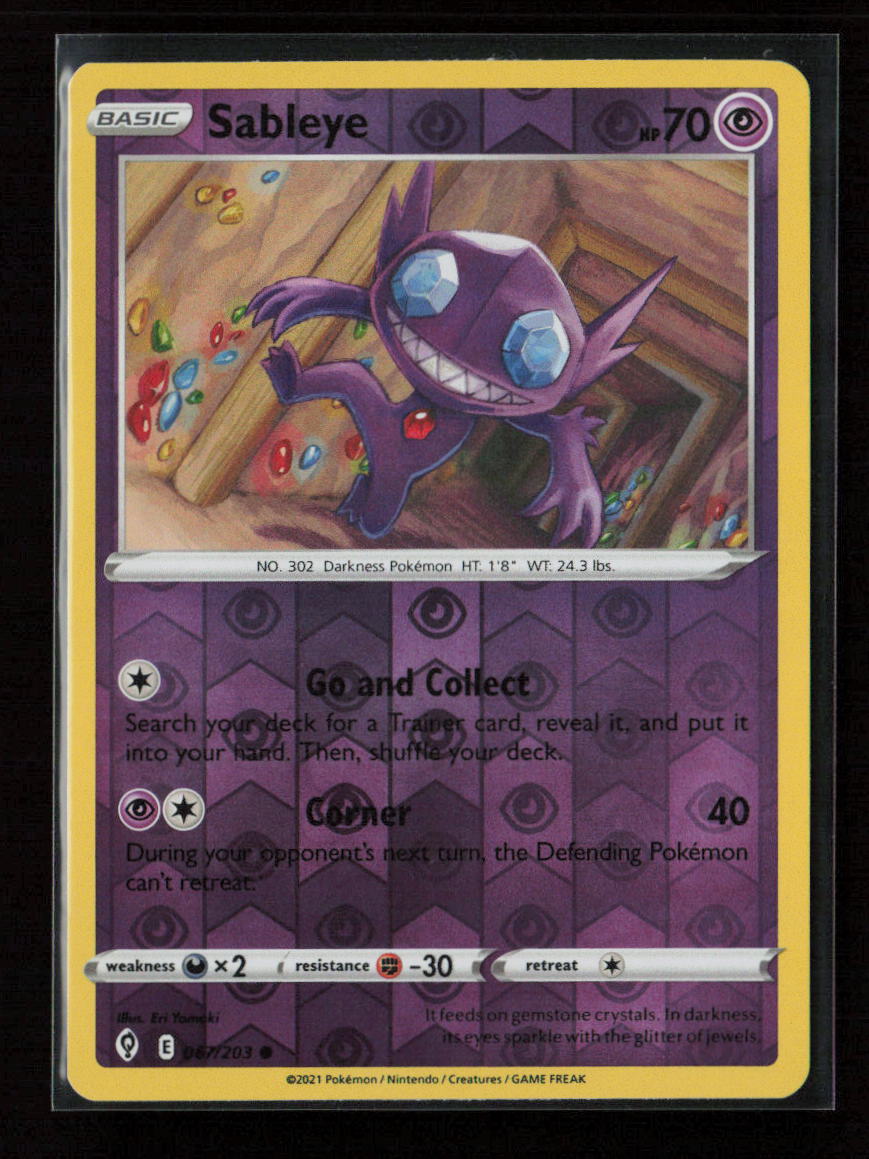 Sableye Common SWSH07: Evolving Skies 067/203 NM