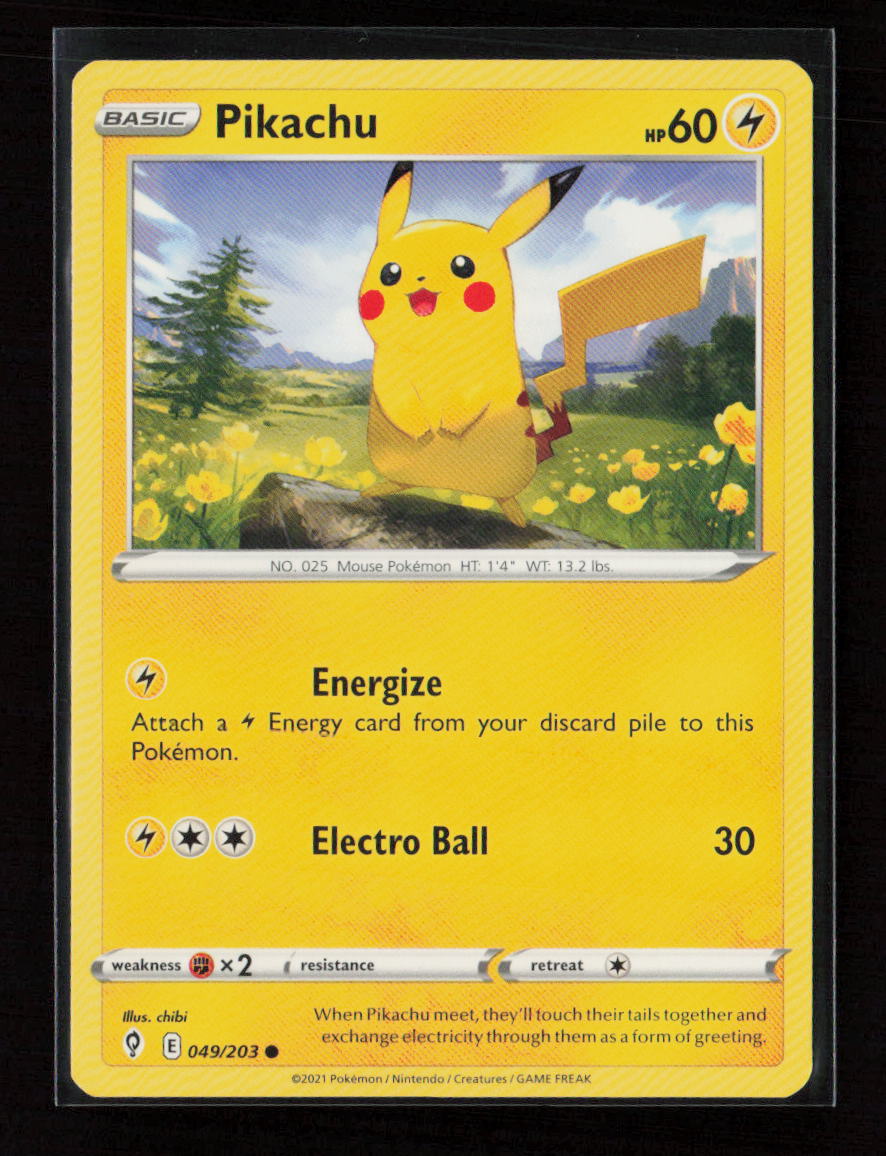 Pikachu Common SWSH07: Evolving Skies 049/203 LP