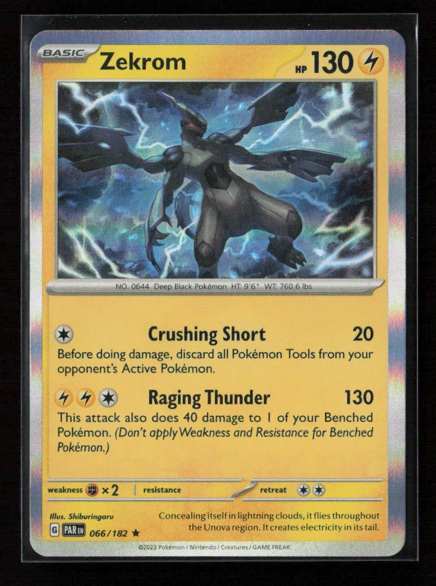 Zekrom Rare SV04: Paradox Rift 066/182 NM - Kang's Collectibles