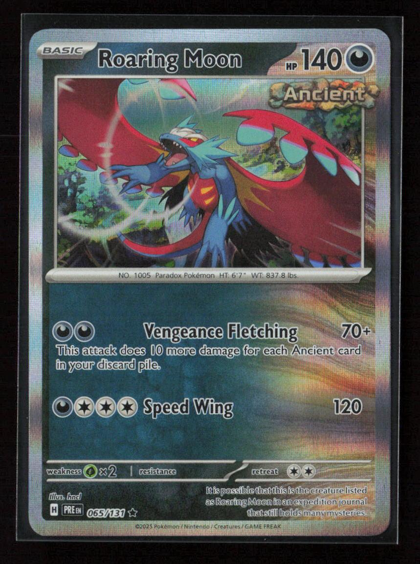 Roaring Moon Rare SV: Prismatic Evolutions 065/131 NM - Kang's Collectibles