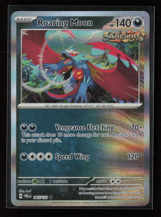 Roaring Moon Rare SV: Prismatic Evolutions 065/131 NM - Kang's Collectibles