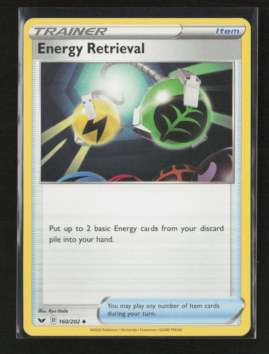 Energy Retrieval Uncommon SWSH01: Sword & Shield Base Set 160/202 LP