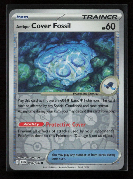 Antique Cover Fossil Common SV: Black Bolt 080/086 NM - Kang's Collectibles
