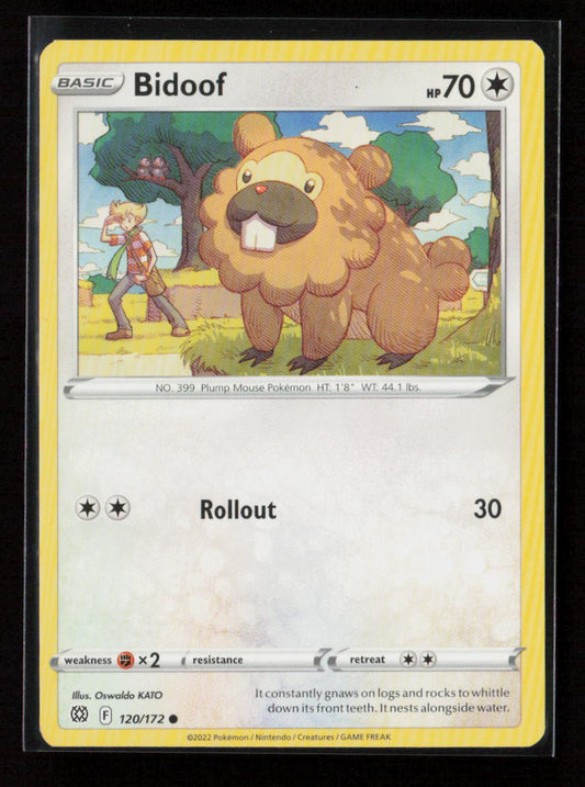 Bidoof Common SWSH09: Brilliant Stars 120/172 LP