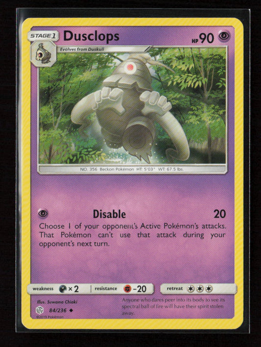 Dusclops Uncommon SM - Cosmic Eclipse 84/236 LP