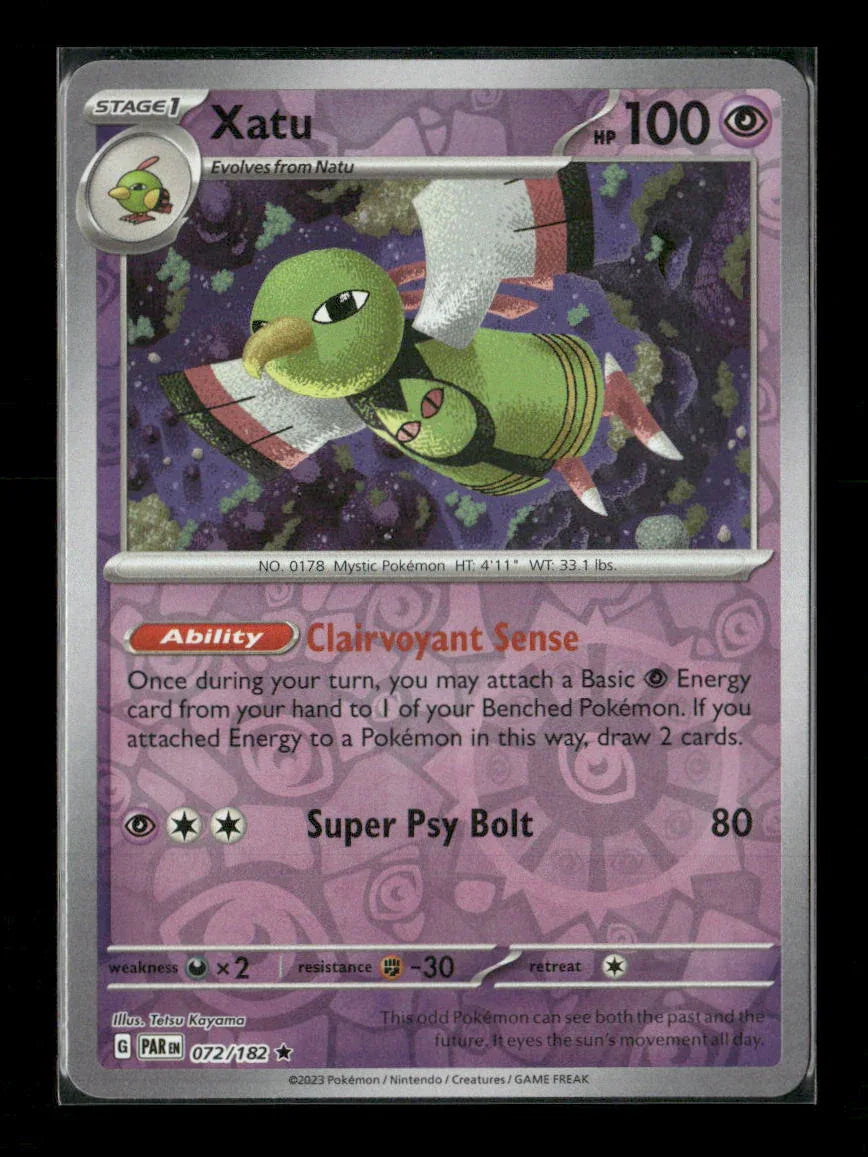 Xatu Rare SV04: Paradox Rift 072/182 LP - Kang's Collectibles