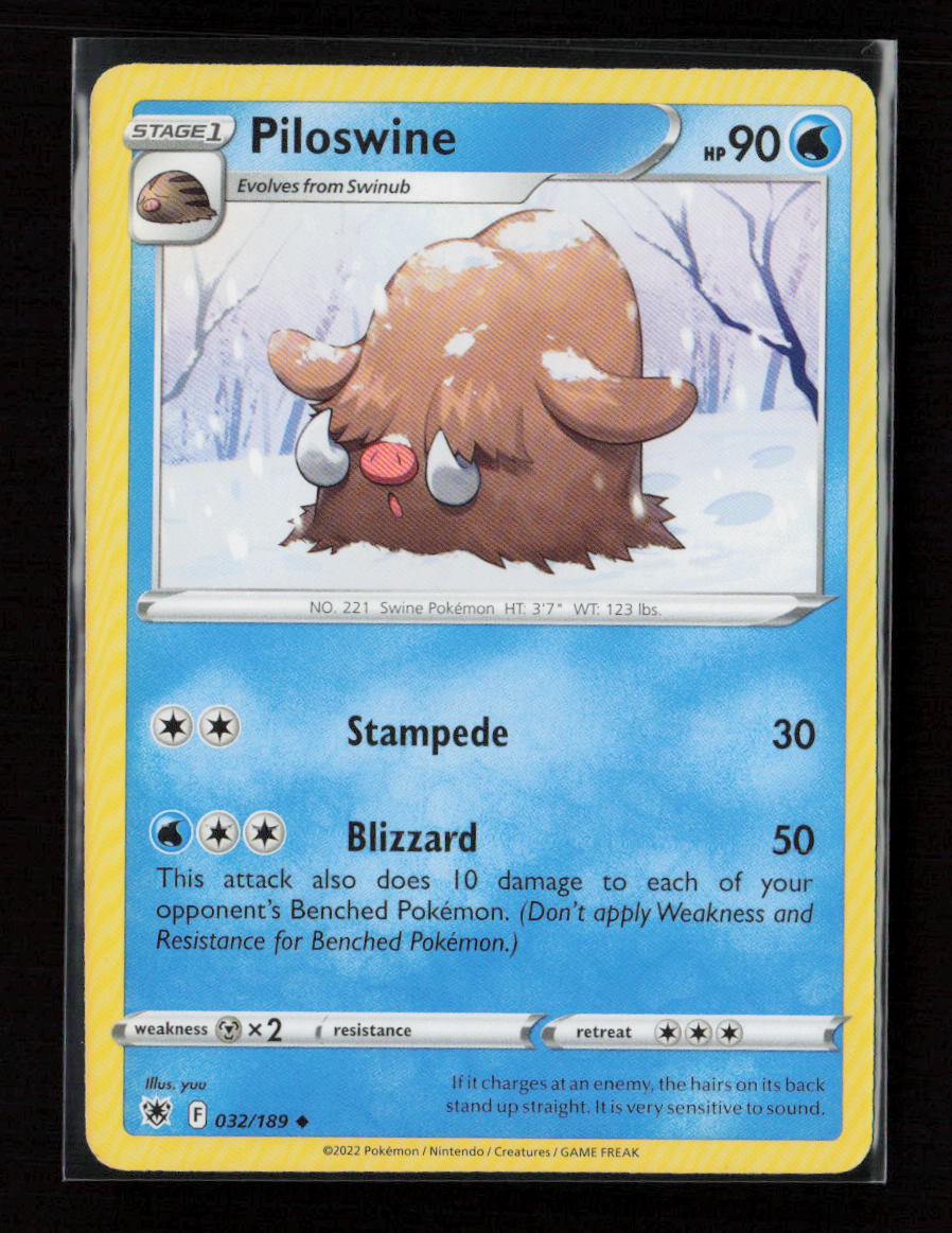 Piloswine Uncommon SWSH10: Astral Radiance 032/189 LP