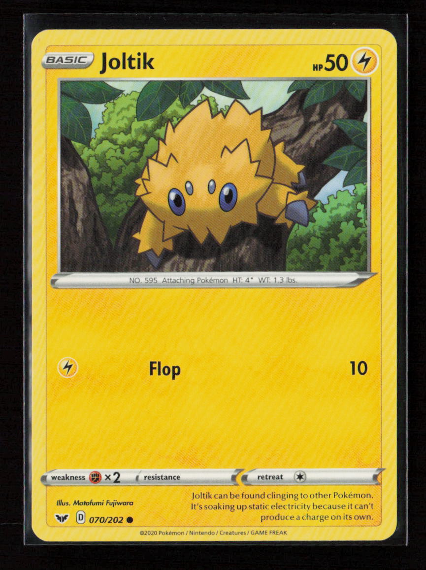 Joltik Common SWSH01: Sword & Shield Base Set 070/202 LP