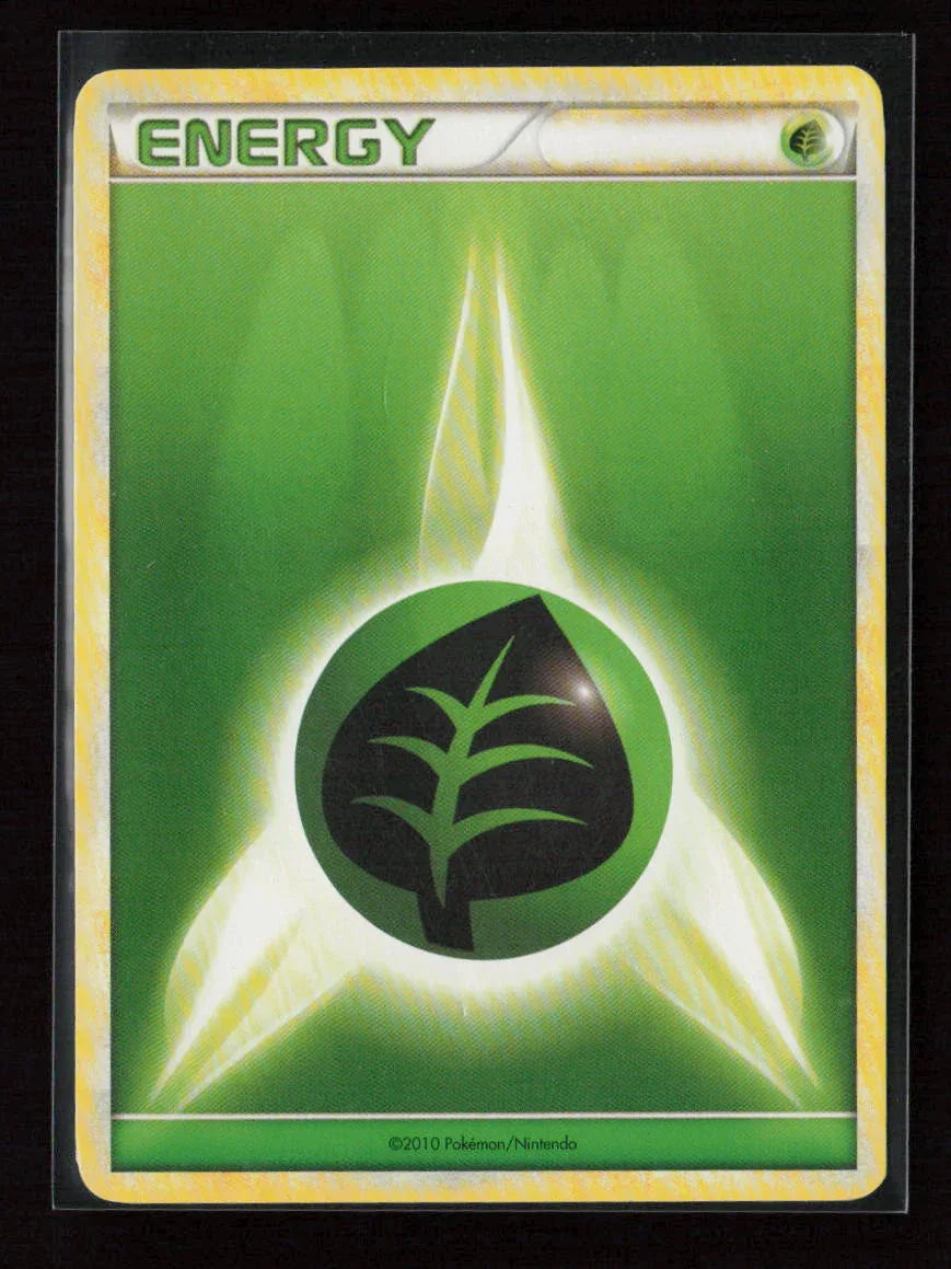 Grass Energy (2010 Unnumbered HGSS Style Non-Holo) Common League & Championship Cards LP - Kang's Collectibles