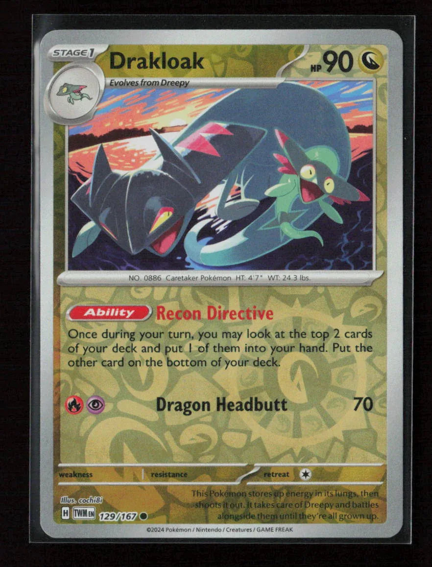 Drakloak Common SV06: Twilight Masquerade 129/167 NM - Kang's Collectibles