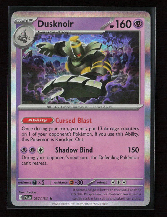 Dusknoir Rare SV: Prismatic Evolutions 037/131 NM - Kang's Collectibles