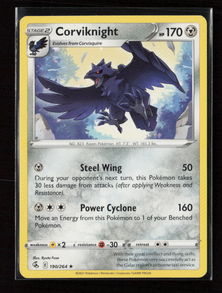 Corviknight Rare SWSH08: Fusion Strike 190/264 LP