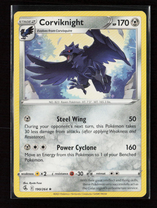 Corviknight Rare SWSH08: Fusion Strike 190/264 LP