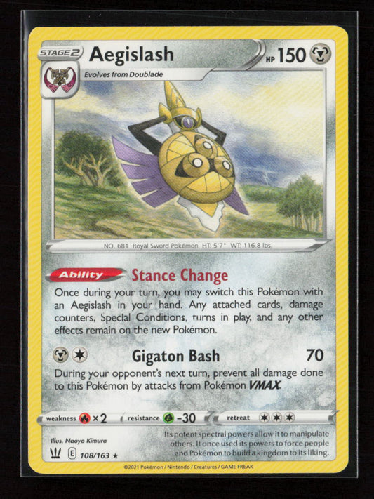Aegislash (108) Rare SWSH05: Battle Styles 108/163 LP