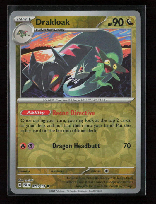 Drakloak Common SV: Prismatic Evolutions 072/131 NM - Kang's Collectibles