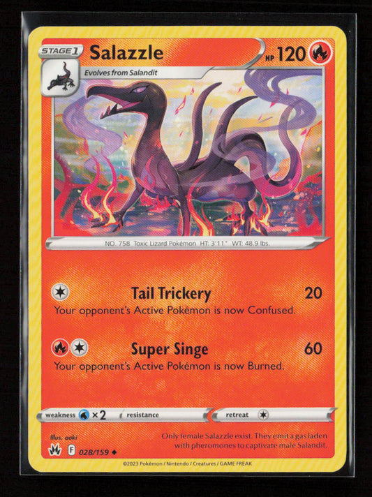 Salazzle Uncommon Crown Zenith 028/159 NM