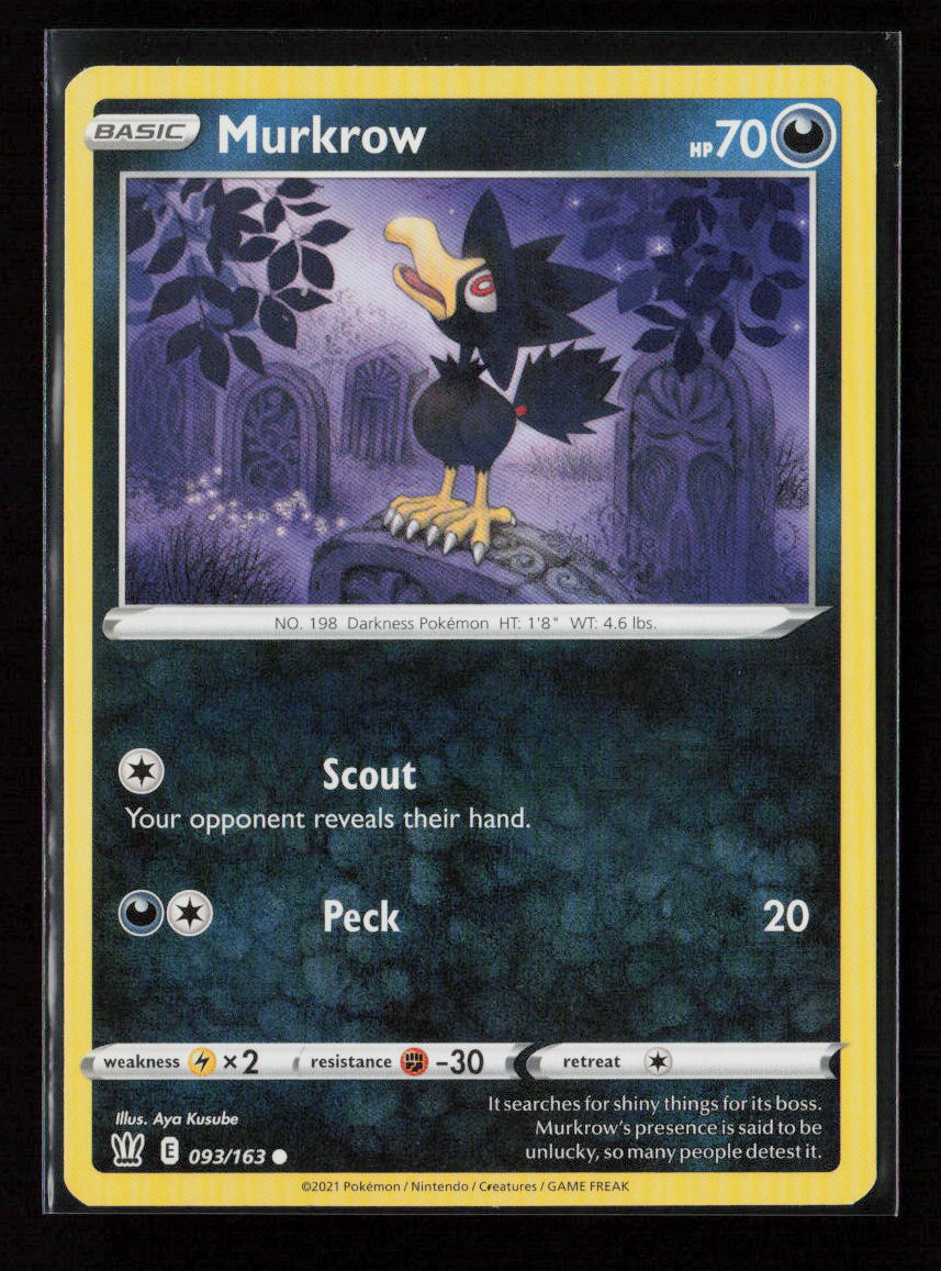 Murkrow Common SWSH05: Battle Styles 093/163 LP