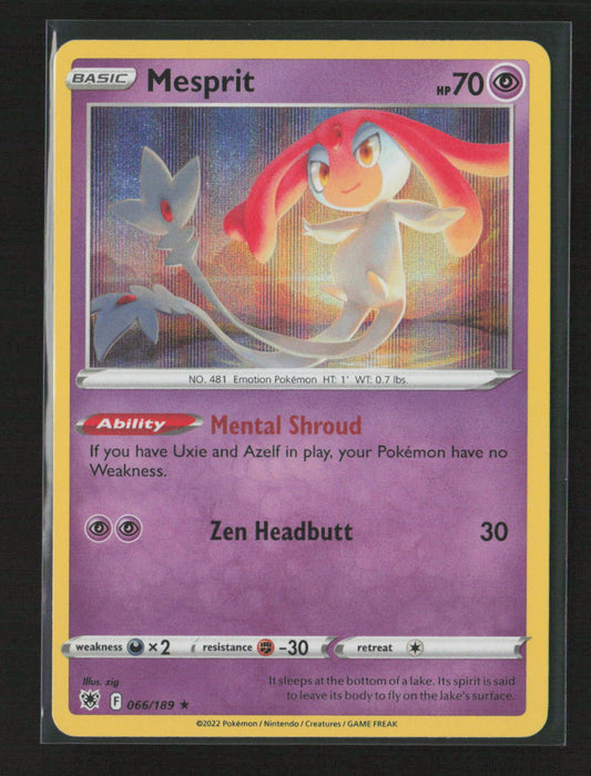 Mesprit Holo Rare SWSH10: Astral Radiance 066/189 NM