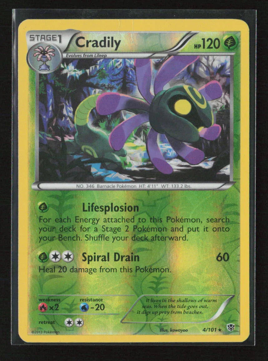 Cradily Rare Plasma Blast 4/101 LP - Kang's Collectibles